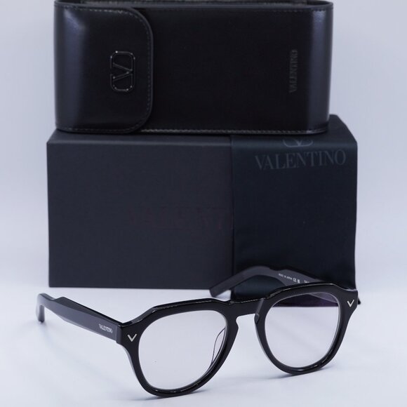 Valentino V-TALE II VLX-139A Aviator Eyeglasses 52mm - Shiny Black - Picture 8 of 11
